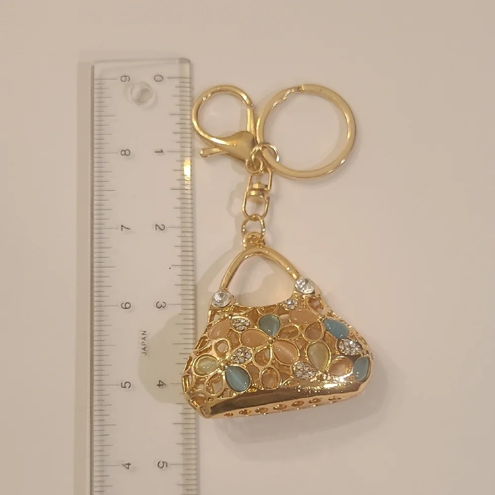 Fashion Jewelry Gold and Multicolor Key Holder/Bag Charm
